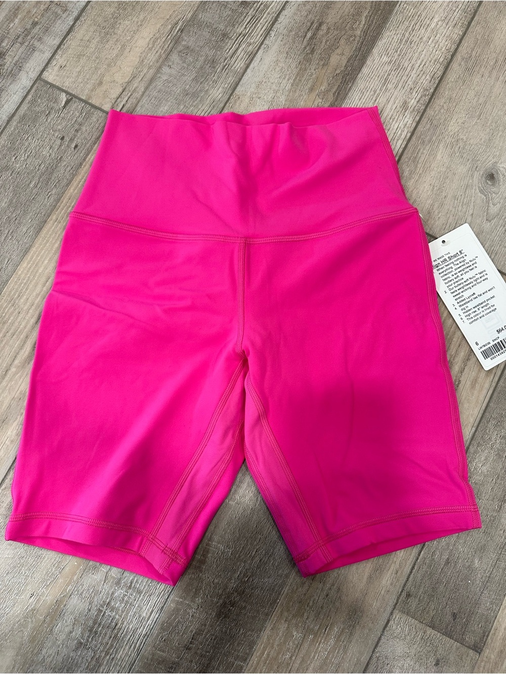 lululemon athletica Bright Pink High-Rise Bike Shorts